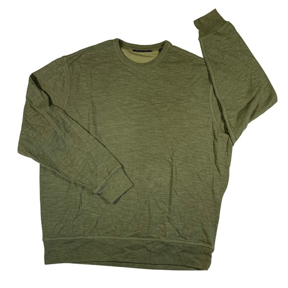 Cremieux Crewneck Sweatshirt Pullover Cotton‎ Blend Casual Olive Green XL - Picture 1 of 6